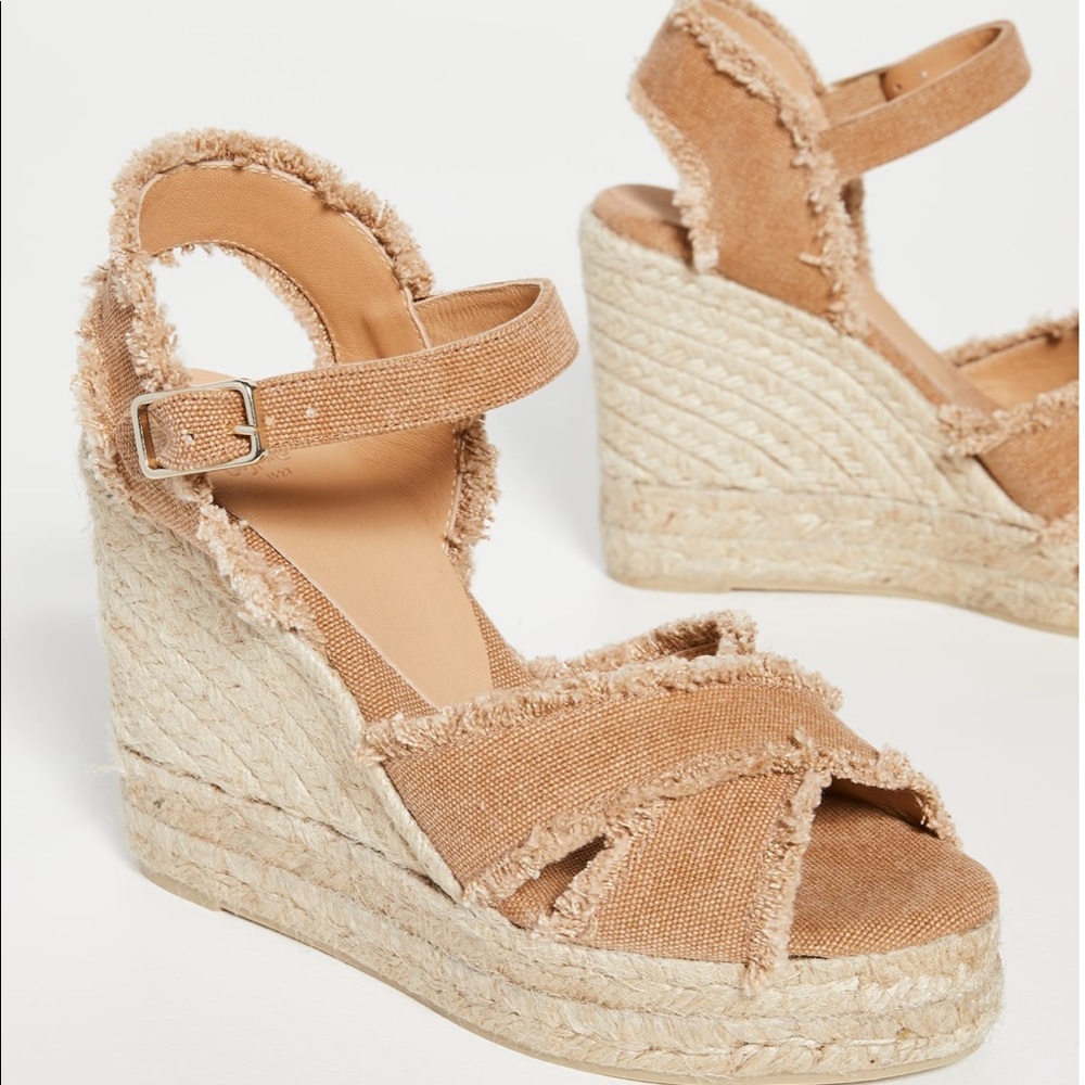 Castaner Bromelia Wedge in ‘tostado’ which is a warm beige *SOLD OUT EVERYWHERE!